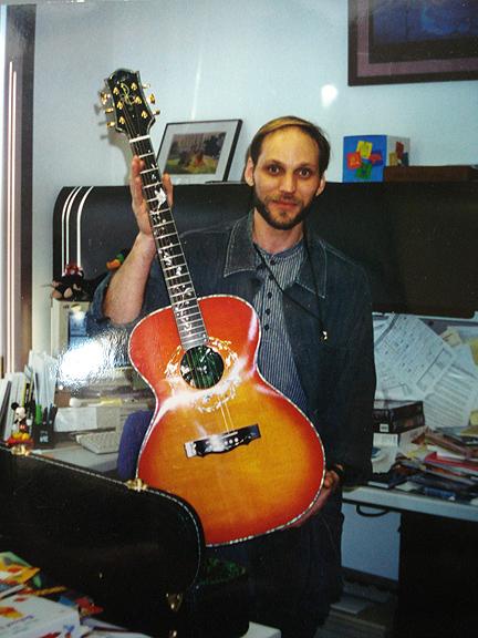 Chris Schnabel with the Guild Firebird